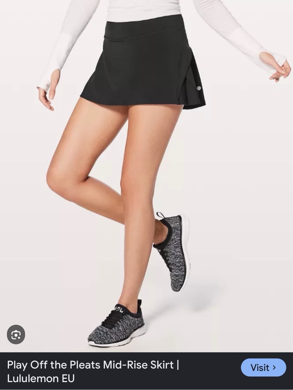 lululemon black athletic skirt with built-in shorts